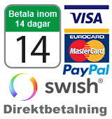 Betalningsalternativ på 123ink.se