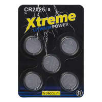 ⭐123ink Xtreme Power CR2025 Lithium knappcellsbatteri 5-pack CR2025 ADR00070