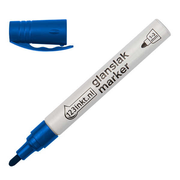 ⭐Glansig lackpenna 1.0mm - 3.0mm | 123ink | blå 4-750-9-003C 300827 - 1