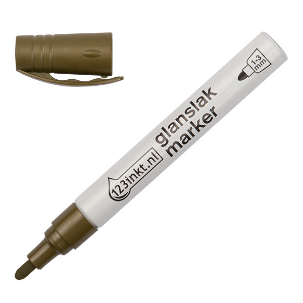 ⭐Glansig lackpenna 1.0mm - 3.0mm | 123ink | guld 4-750-9-053C 300832 - 1