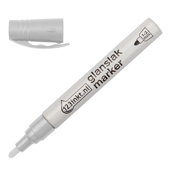 ⭐Glansig lackpenna 1.0mm - 3.0mm | 123ink | vit 4-750-9-049C 300831 - 1