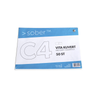 ⭐Kuvert C4 vit fukthäftade | toppöppning | Mayer 50st 81204 360019