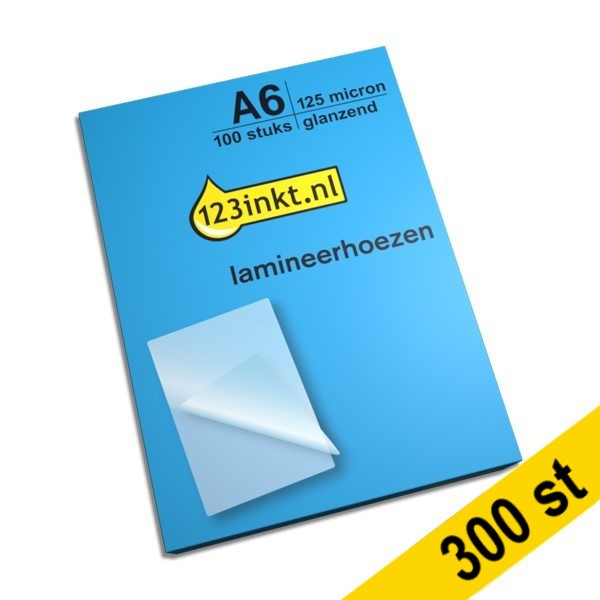 ⭐Lamineringsfickor A6 125 mik | blank | 123ink 300s  301135 - 1