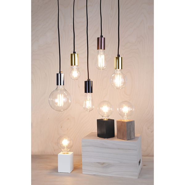 ⭐Lampfot Lys E27 | 10cm | vit  [Star Trading] 296-03 361981 - 3