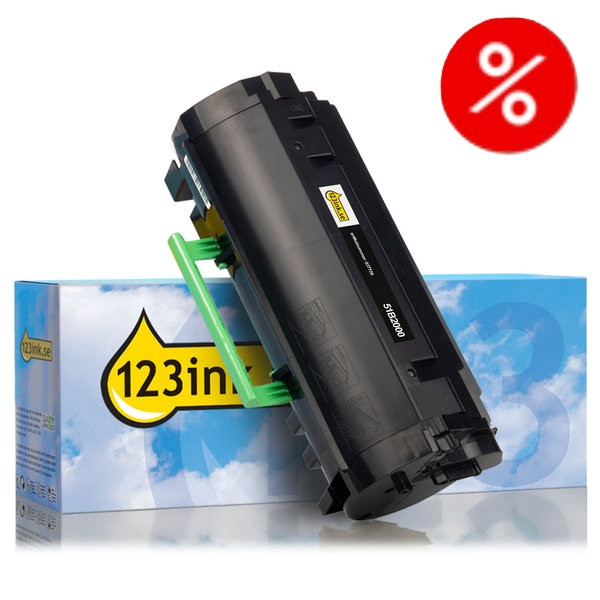 ⭐Lexmark 51B2000 svart toner (varumärket 123ink)  238568 - 1