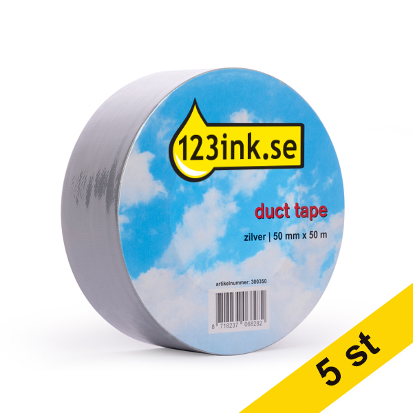 ⭐Silvertejp 50mm x 50m | 123ink | silver | 5st  300623 - 1