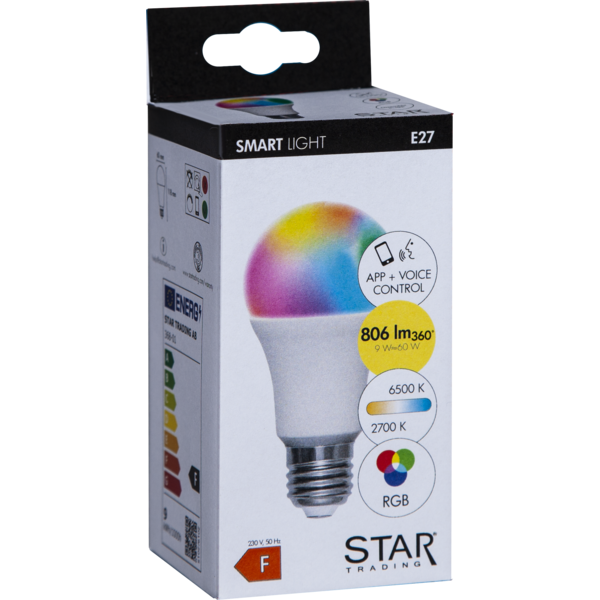 ⭐Smart lampa E27 | 9W | dimbar [Star Trading] 368-01 361826 - 4