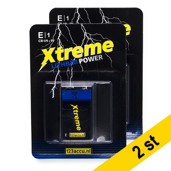 123ink Xtreme Power 6FR61 9V E-Block batteri | 2st  ADR00069 - 1