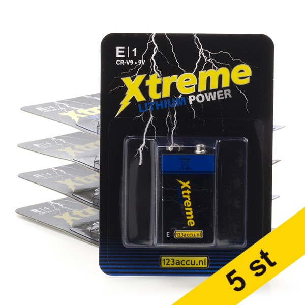 123ink Xtreme Power 6FR61 9V E-Block batteri | 5st  ADR00075 - 1