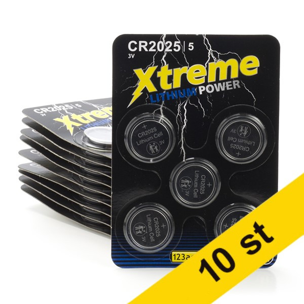 123ink Xtreme Power CR2025 Lithium knappcellsbatteri 5-pack | 10st  ADR00057 - 1