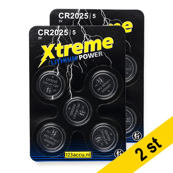 123ink Xtreme Power CR2025 Lithium knappcellsbatteri 5-pack | 2st  ADR00074 - 1