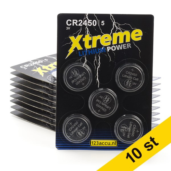 123ink Xtreme Power CR2450 Lithium knappcellsbatteri 5-pack | 10st  ADR00085 - 1