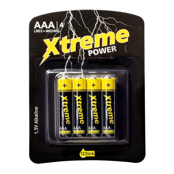 123ink Xtreme Power MN2400 AAA/LR3 batteri 4-pack  ADR00008 - 1