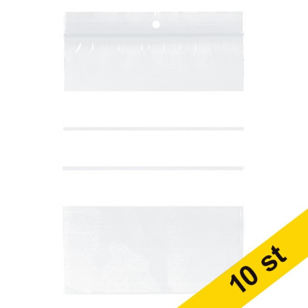 123inkt Blixtlåspåse med skrivyta 120mm x 180mm | 100st x10  300766 - 1