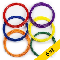 123inkt Filament för 3D-pennor 6 färger | 10m | 6st  DPE00049