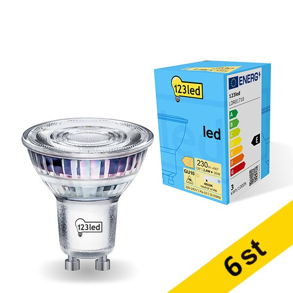 123inkt LED Spotlight GU10 | 4000K | 2.4W | 6st  LDR01719 - 1