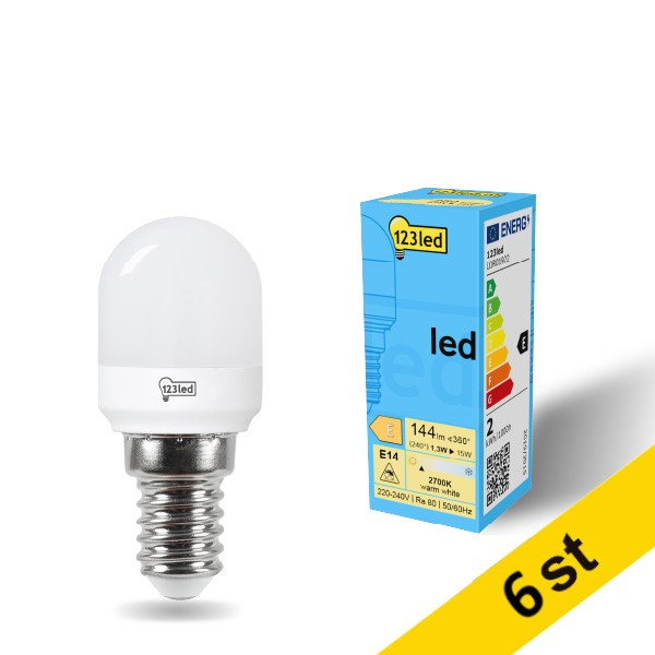 123inkt LED lampa E14 | T25 | 1.3W | 6st  LDR01923 - 1