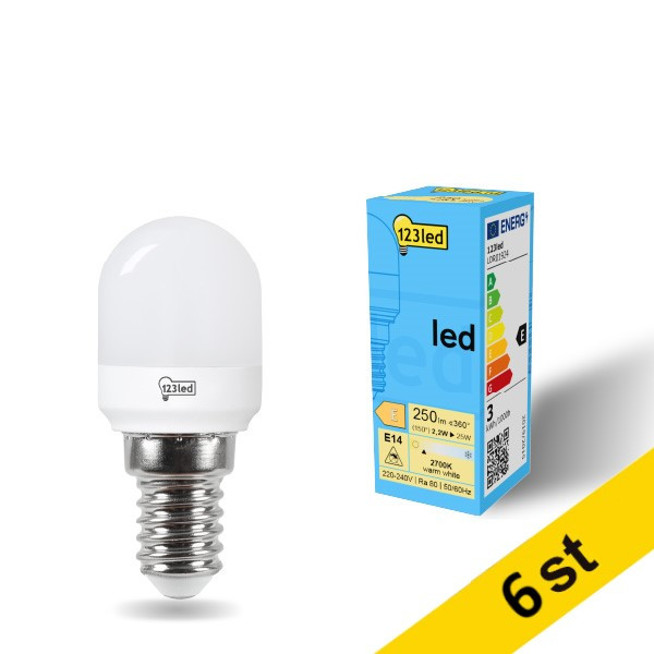 123inkt LED lampa E14 | T25 | 2.2W | 6st  LDR01925 - 1