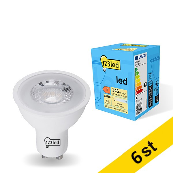 123inkt LED spotlight GU10 | 2700K | 4.5W | 6st  LDR01725 - 1