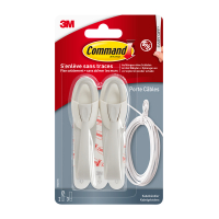 3M Command Självhäftande kabelkrok vit 1 kg | 2st 17304C 214511