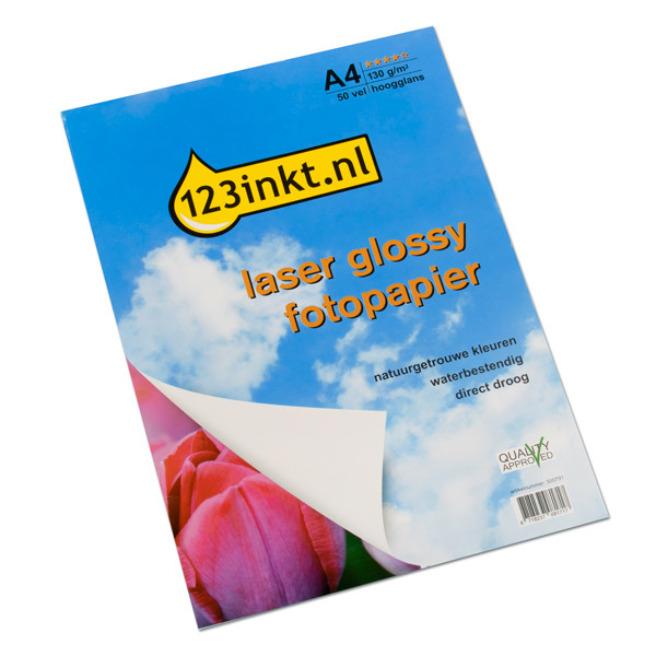 A4 130g 123ink fotopapper | Glossy | 50 ark CG964AC 300791 - 1