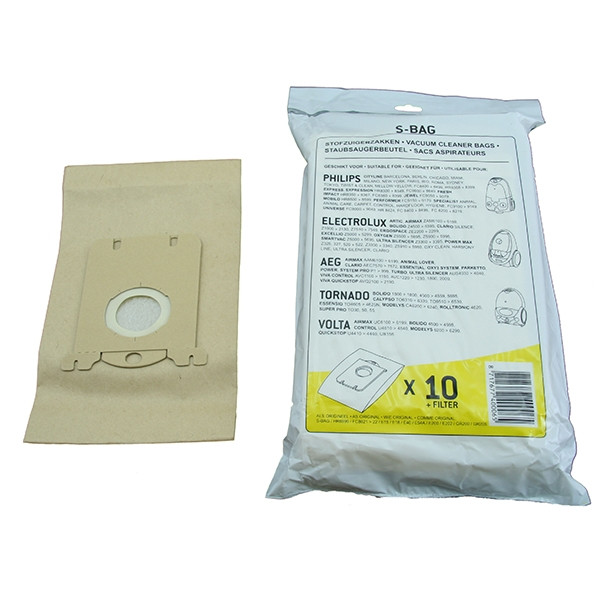 AEG-Electrolux | pappersdammsugarpåsar | 10 påsar + 1 filter (varumärket 123ink)  SAE00001 - 1