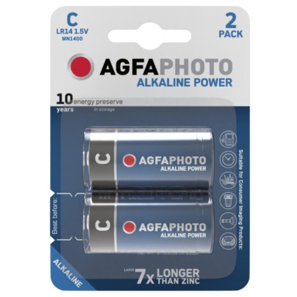 Agfaphoto Baby LR14 MN1400 C batteri 2-pack 110-802626 290010 - 1