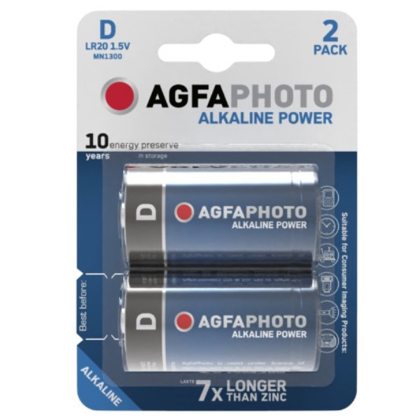 Agfaphoto D/LR20 batteri 2-pack⭐ 110-802619 290012 - 1