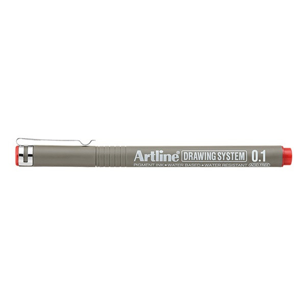 Artline Fineliner 0.1mm | Artline Drawing System 0.1 | röd EK-231RED 501236 - 1
