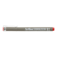 Artline Fineliner 0.1mm | Artline Drawing System 0.1 | röd EK-231RED 501236