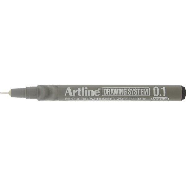 Artline Fineliner 0.1mm | Artline Drawing System 0.1 | svart EK-231BLACK 238816 - 1