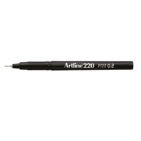 Artline Fineliner 0.2mm | Artline 220 Superfine 0.2 | svart 0642203 238364 - 1