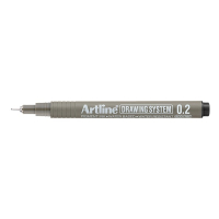 Artline Fineliner 0.2mm | Artline Drawing System | svart EK-232BLACK 501238