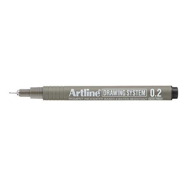 Artline Fineliner 0.2mm | Artline Drawing System 0.2 | svart EK-232BLACK 501238 - 1