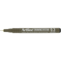 Artline Fineliner 0.3mm | Artline Drawing System 0.3 | svart EK-233BLACK 360055