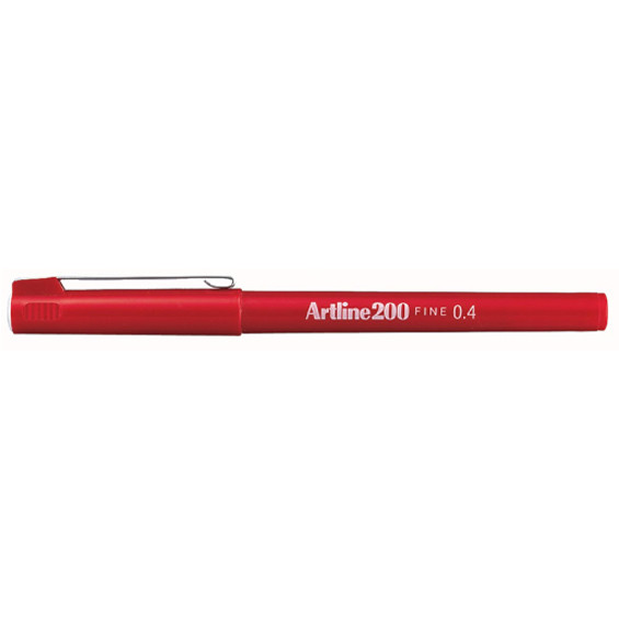 Artline Fineliner 0.4mm | Artline 200 Fine 0.4 | röd $$ 0643202 238524 - 1
