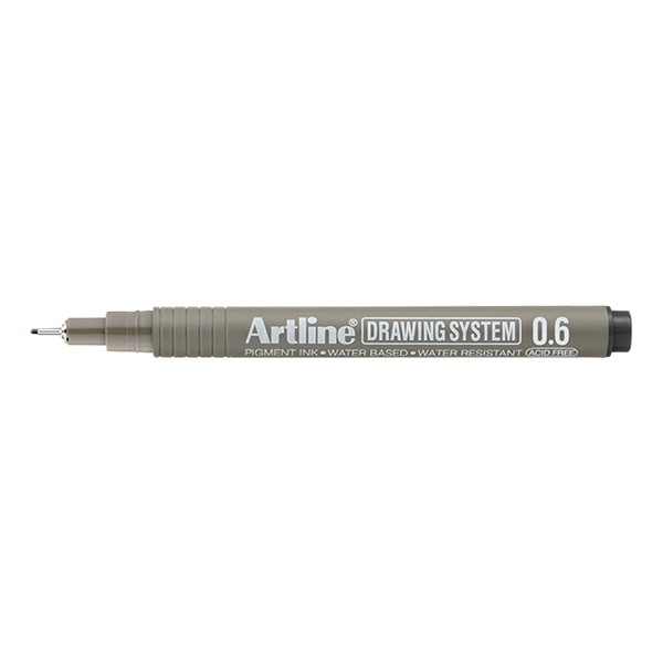 Artline Fineliner 0.6mm | Artline Drawing System 0.6 | svart EK-236BLACK 501242 - 1