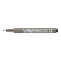 Artline Fineliner 0.6mm | Artline Drawing System 0.6 | svart EK-236BLACK 501242