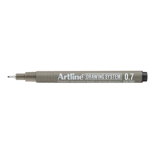 Artline Fineliner 0.7mm | Artline Drawing System 0.7 | svart EK-237BLACK 501244 - 1