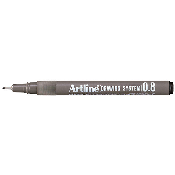 Artline Fineliner 0.8mm | Artline Drawing System 0.8 | svart EK-238BLACK 360057 - 1