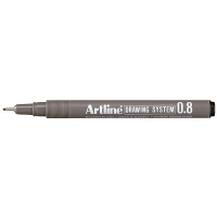 Artline Fineliner 0.8mm | Artline Drawing System 0.8 | svart EK-238BLACK 360057