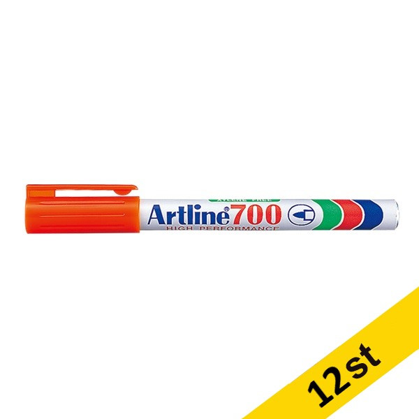 Artline Märkpenna permanent 0.7mm | Artline 700 | orange | 12st EK-700ORANGE 501062 - 1