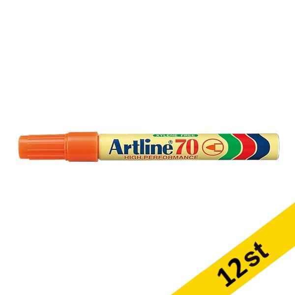Artline Märkpenna permanent 1.5mm | Artline 70 | orange | 12st EK-70ORANGE 501053 - 1