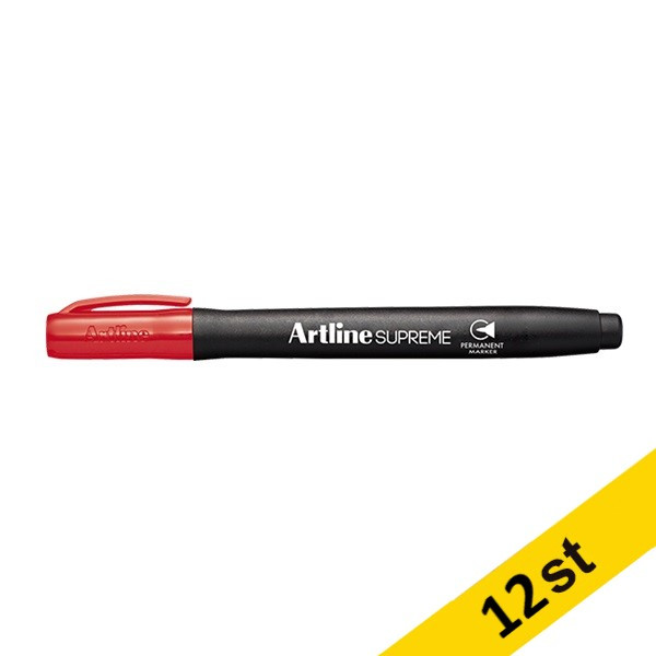 Artline Märkpenna permanent 1mm | Artline Supreme | röd | 12st EPF-700RED 501086 - 1