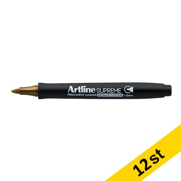 Artline Märkpenna permanent 1mm | Artline Supreme Metallic | guld | 12st EPF-790GOLD 501093 - 1