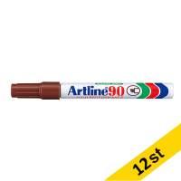 Artline Märkpenna permanent 2.0-5.0mm | Artline 90 | brun | 12st EK-90BROWN 501004