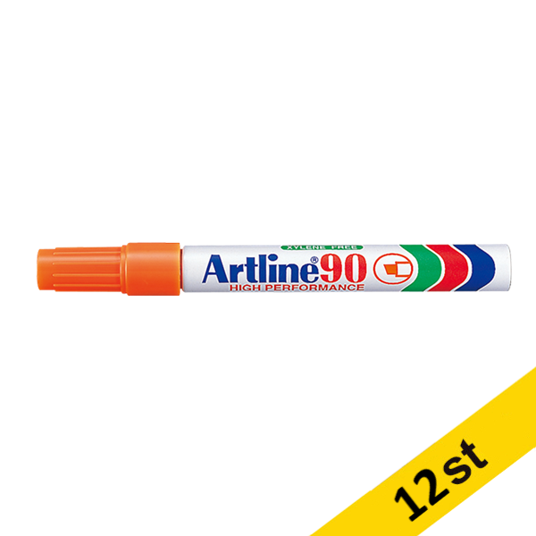 Artline Märkpenna permanent 2.0-5.0mm | Artline 90 | orange | 12st EK-90ORANGE 501008 - 1