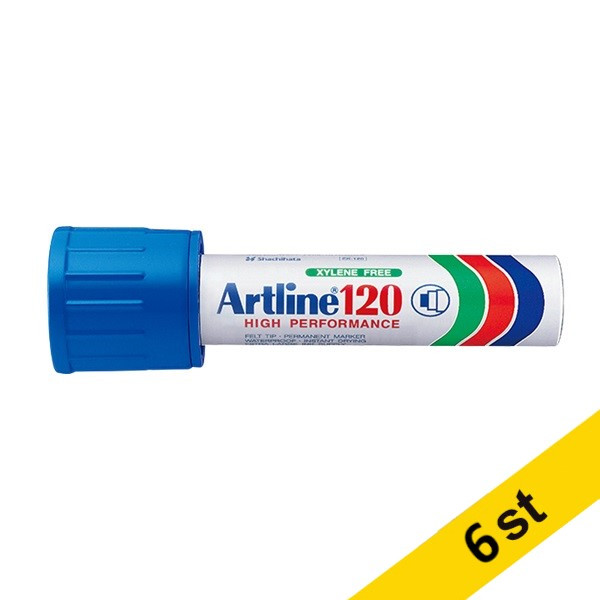 Artline Märkpenna permanent 20mm | Artline 120 | blå | 6st EK-120BLUE 501036 - 1