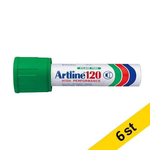 Artline Märkpenna permanent 20mm | Artline 120 | grön | 6st EK-120GREEN 501038 - 1