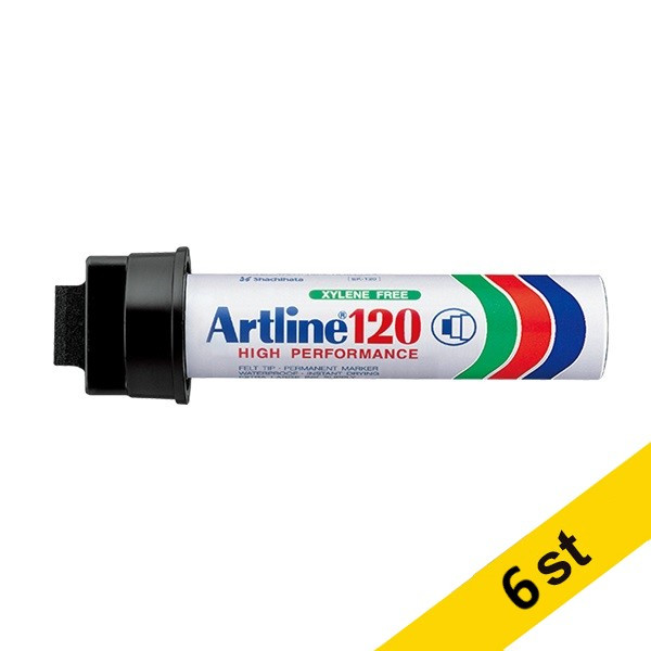 Artline Märkpenna permanent 20mm | Artline 120 | svart | 6st EK-120BLACK 501042 - 1